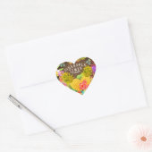 Ananas met Floral Hart Sticker (Envelop)