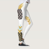 Ananas met gouden glitter, creatief patroon. leggings (Rechts)