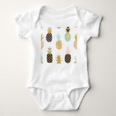 Ananas met gouden glitter, creatief patroon. romper (Voorkant)
