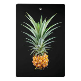 Ananas met groot haar op zwarte achtergrond mini klembord