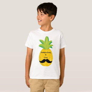 Ananas met Mustache Homeschool is Cool T-shirt