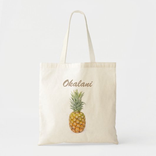 Ananas met naam tote bag (Voorkant)