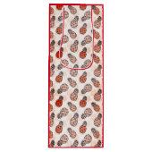  ananas met rode achtergrond wijn cadeautas (Voorkant)