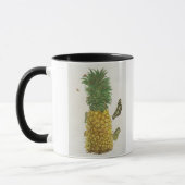 ananas met rupsbanden en vlinders (hand-c) mok (Links)