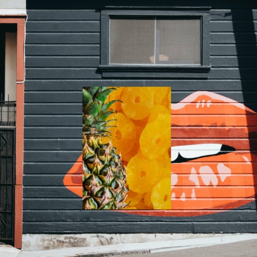 Ananas met snijdenstokjes, fodie, ZSSG Poster