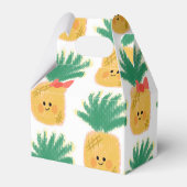 Ananas met strik Cute Verjaardag Bedankdoosjes (Achterkant)