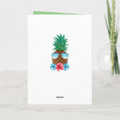 Ananas met verjaardagscadeau voor zonnebrillen wen kaart (Achterkant)