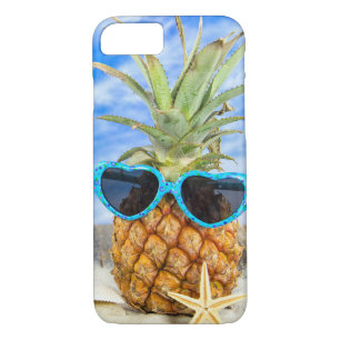 ananas met zonnebril in zand 	iPhone 8/7 hoesje