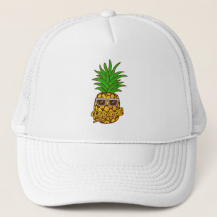 ananas met zonnebril voor ananas trucker pet