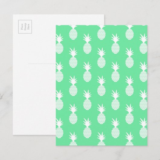 Ananas Mint Patroon 2 Briefkaart (Voorkant / Achterkant)