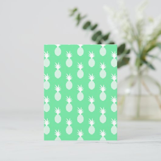 Ananas Mint Patroon 2 Briefkaart (Staand voorkant)
