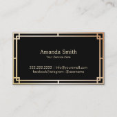 Ananas Modern Black & Gold Event Catering Visitekaartje (Achterkant)