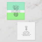 Ananas Moderne Interieurontwerper Vierkante Visitekaartje (Voorkant / Achterkant)