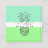 Ananas Moderne Interieurontwerper Vierkante Visitekaartje (Voorkant)