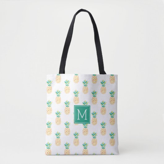 Ananas monogram tote bag (Voorkant)