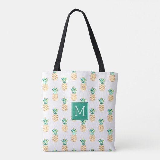 Ananas monogram tote bag (Achterkant)