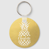 Ananas Monogramed Gold, douanenaam Sleutelhanger (Voorkant)