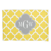 Ananas Moroccan #5 Dk Grey 3 Initiaal Monogram Kussensloop (Voorkant)