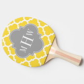Ananas Moroccan #5 Dk Grey 3 Initiaal Monogram Tafeltennisbatje (Zijkant)