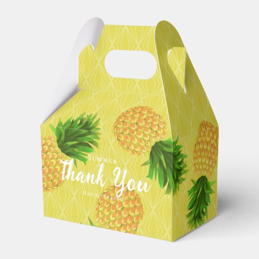 Ananas Mosterd Favor Box Bedankdoosjes (Voorkant Zijde)