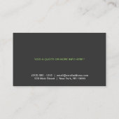  ANANAS MOTIEF LOGO Nr. 2 Visitekaartje (Achterkant)