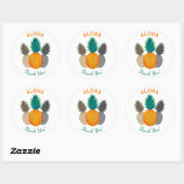 Ananas Motif Aloha Ronde Stickers (Vel)