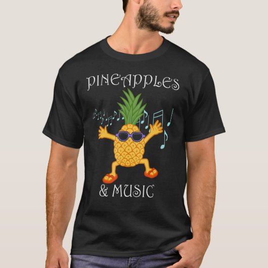 Ananas Muzieknoten T-shirt (Voorkant)