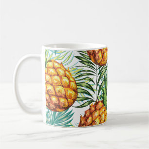  ananas: naadloos bloemmotief. koffiemok