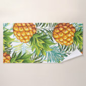 Ananas. Naadloos patroon. florale pleister Badhanddoek (Badhanddoek)