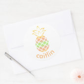 Ananas Naam Aangepaste Stickers, briefpapier afdic Ronde Sticker (Envelop)