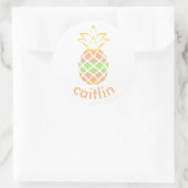 Ananas Naam Aangepaste Stickers, briefpapier afdic Ronde Sticker (Tas)