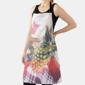 Ananas naast telefoon en luidspreker schort (Insitu)