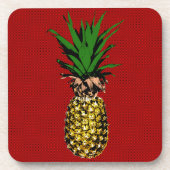 Ananas Newsprint Afbeelding Bier Onderzetter (Voorkant)