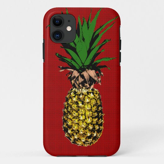 Ananas Newsprint Afbeelding Case-Mate iPhone Case (Achterkant)