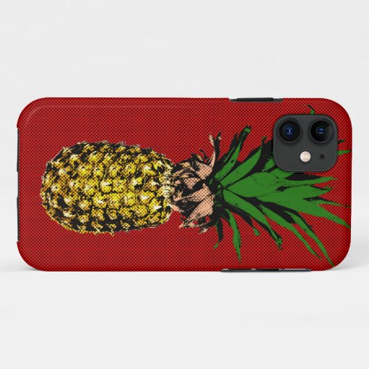 Ananas Newsprint Afbeelding Case-Mate iPhone Case (Achterkant (horizontaal))