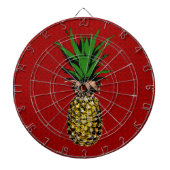 Ananas Newsprint Afbeelding Dartbord (Voorkant)