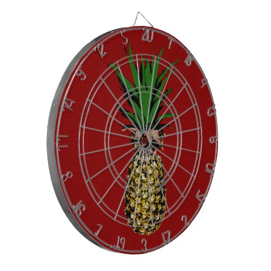 Ananas Newsprint Afbeelding Dartbord (Voorkant Links)