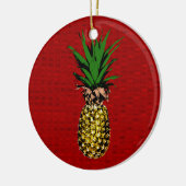 Ananas Newsprint Afbeelding Keramisch Ornament (Links)