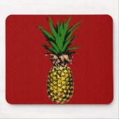 Ananas Newsprint Afbeelding Muismat (Voorkant)