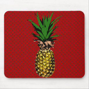 Ananas Newsprint Afbeelding Muismat