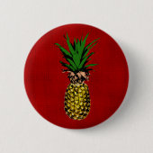 Ananas Newsprint Afbeelding Ronde Button 5,7 Cm (Voorkant)