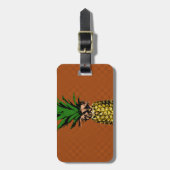 Ananas Newsprint Bagagelabel (Voorkant verticaal)