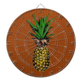 Ananas Newsprint Dartbord (Voorkant)