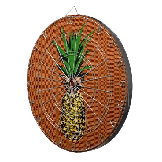Ananas Newsprint Dartbord (Voorkant Rechts)