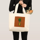 Ananas Newsprint Grote Tote Bag (Voorkant (product))