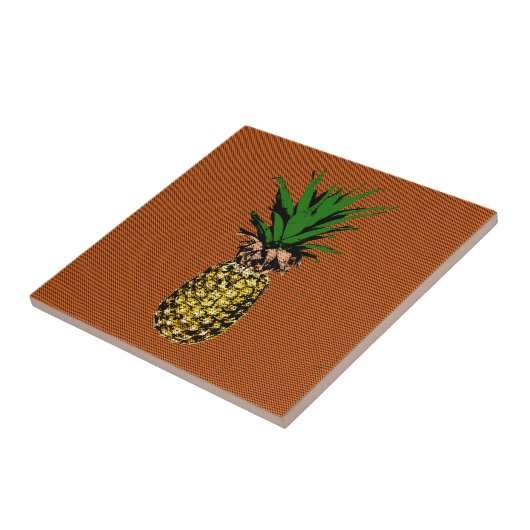 Ananas Newsprint Tegeltje (Zijkant)