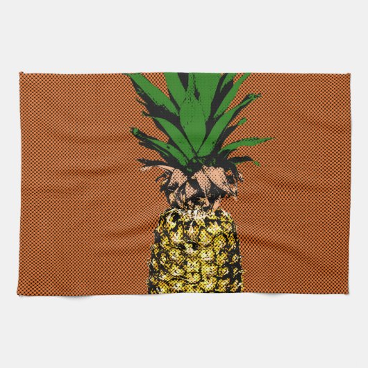 Ananas Newsprint Theedoek (Horizontaal)