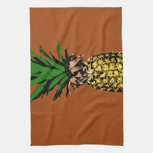 Ananas Newsprint Theedoek (Verticaal)