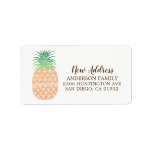 Ananas Nieuw adres Moving Return Address Label