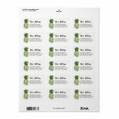 Ananas Nieuw adres Moving Return Address Label (Full Sheet)